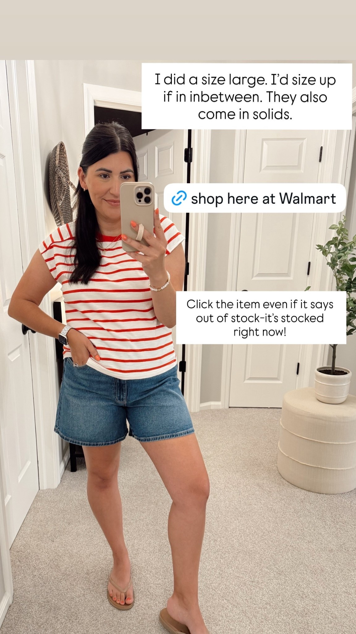 I did a size large. I’d size up if in inbetween. They also come in solids.  Click the item even if it says out of stock-it’s stocked right now!
