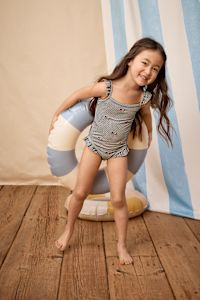 Girls Sleeveless Embroidered Flag Flutter One Piece Swimsuit - Swim Shop - BLUE | Gymboree | Gymboree