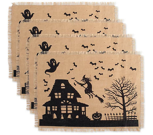 Design Imports Haunted House Placemat Set of 4 - QVC.com | QVC