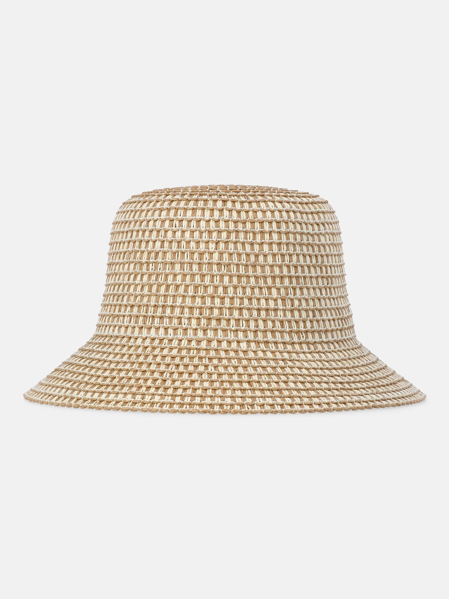 Time and Tru Women's Straw Bucket Hat, Dark Brown Combo | Walmart (US)