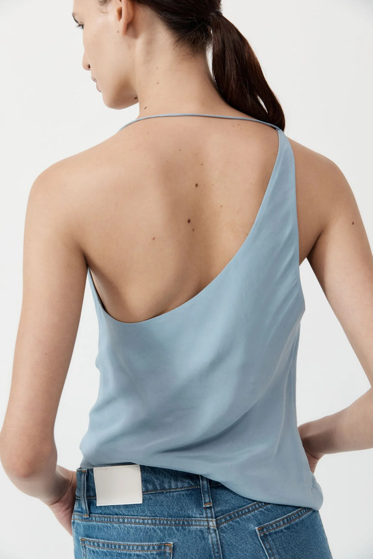 Asymm Drape Top - Stone Blue | St. Agni (US, UK, EU)