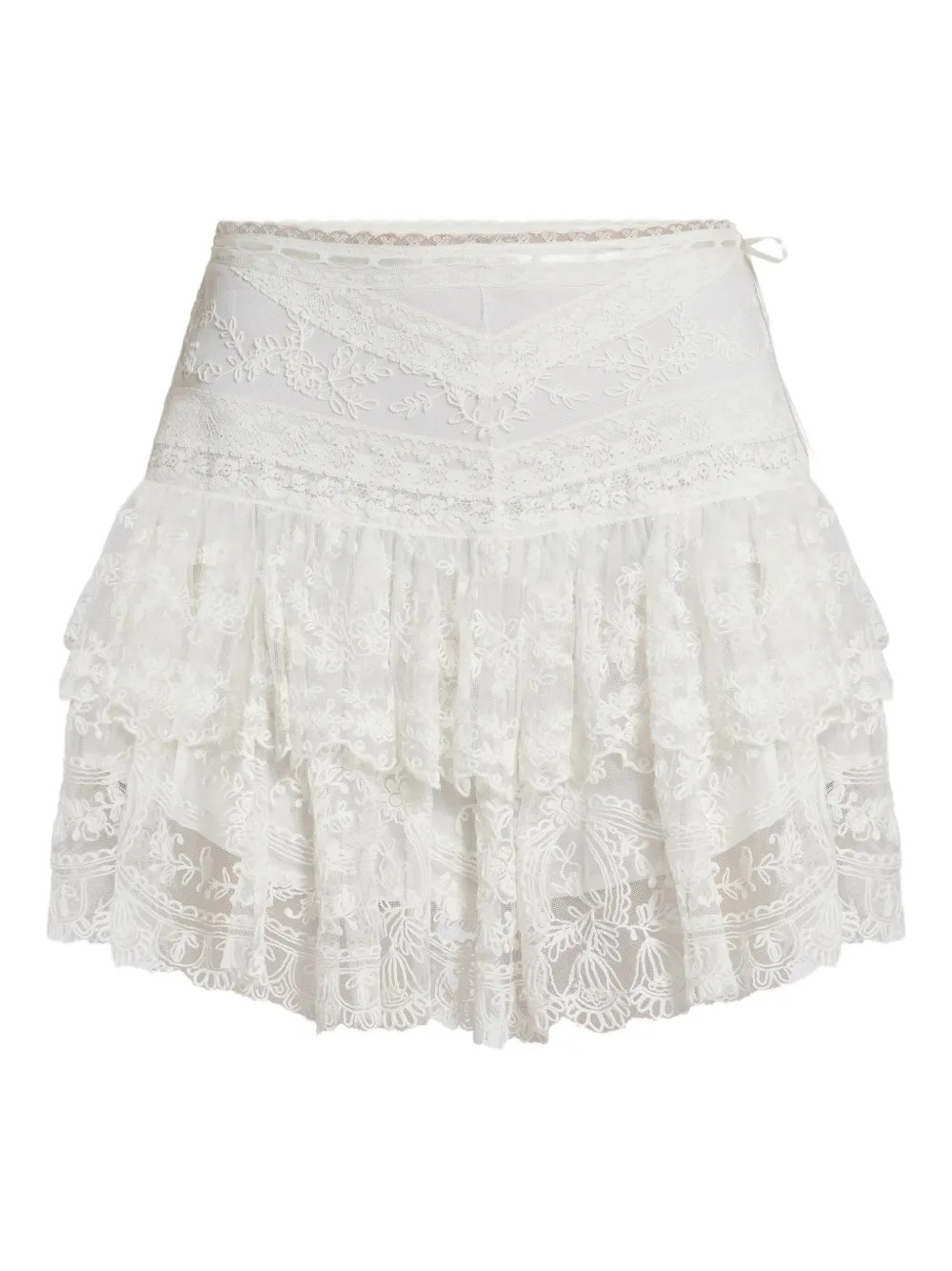 LoveShackFancy lace mini skirt - White | Farfetch Global