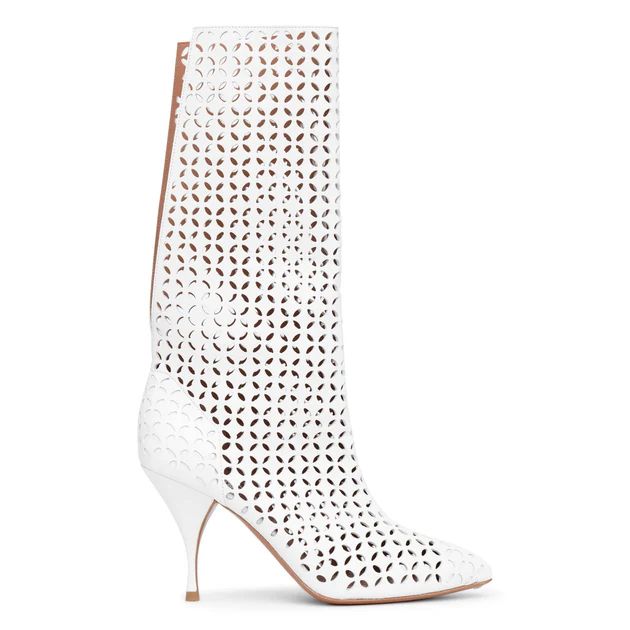 Vienne white leather boots | Shop Savannahs (US)