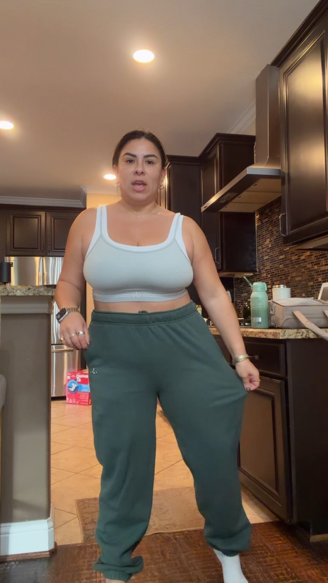 Comparison to the L on my 180lbs 5’4” frame. Wearing L on both 

#LTKGiftGuide #LTKHoliday #LTKmomlife