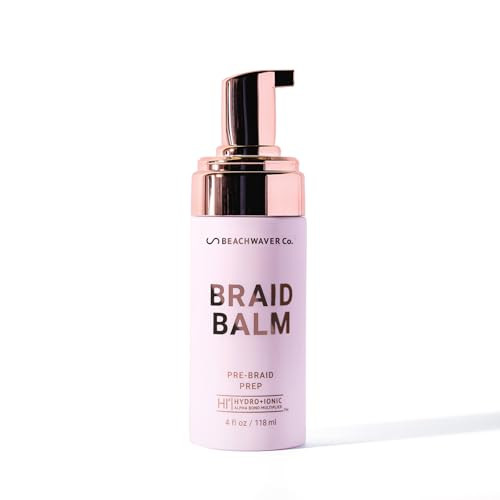 The Beachwaver Co. Braid Balm Pre-Braid Prep - Full Size (4 Fl Oz) | Frizz-Taming Primer Foam | Strengthen and Reduce Flyaways w/HiX Vegan Bond Multipliers - For All Hair Types | Bondi Beach Day | Amazon (US)