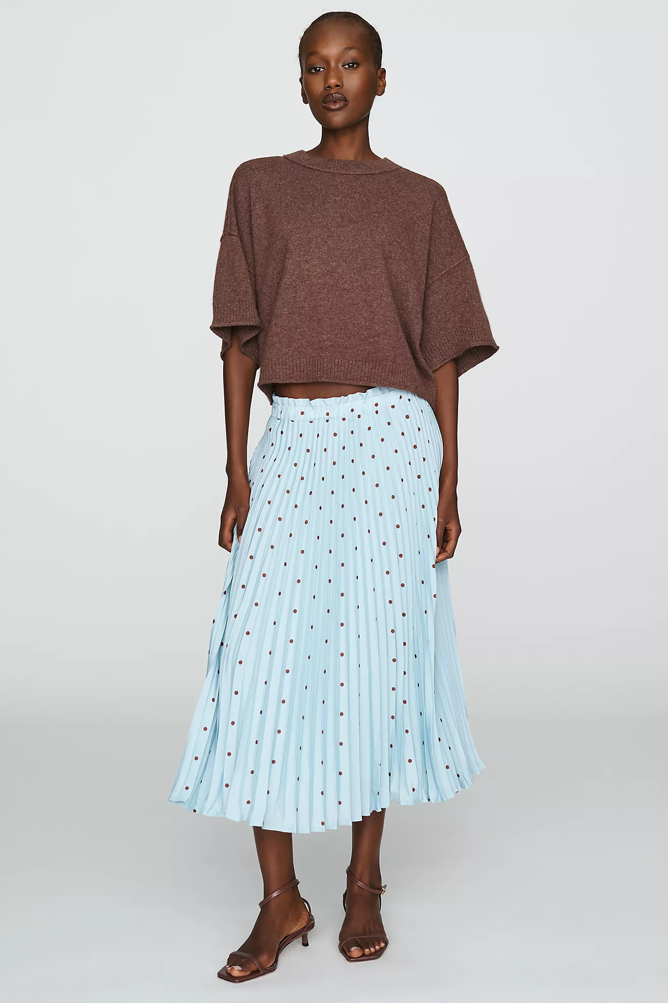 Valerie Pleated Midi Skirt by Maeve | Anthropologie (US)