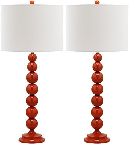 SAFAVIEH Lighting Collection Jenna Modern Contemporary Orange Stacked Ball 32-inch Bedroom Living... | Amazon (US)