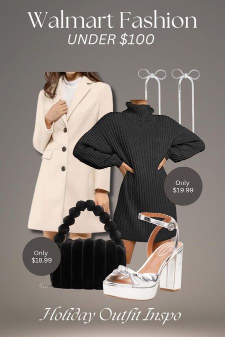 Walmart Holiday outfit inspo! All under $100! I’m loving the silver platform heels!!

#LTKSeasonal #LTKCyberWeek #LTKGiftGuide