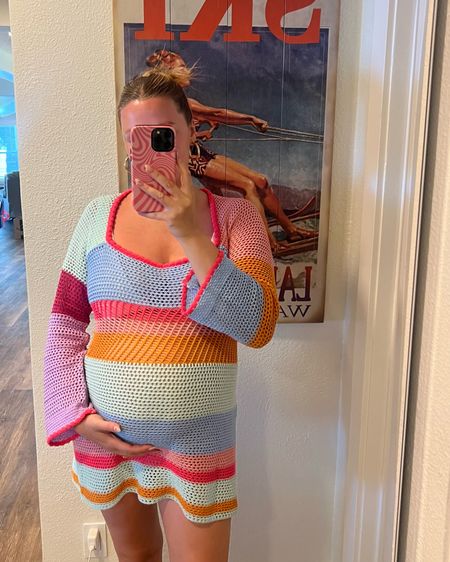 Size L (went up one) in this Amazon crochet coverup perfect for summer and pregnancy!! Love the vibrant colors! 



#LTKunder50 #LTKbump