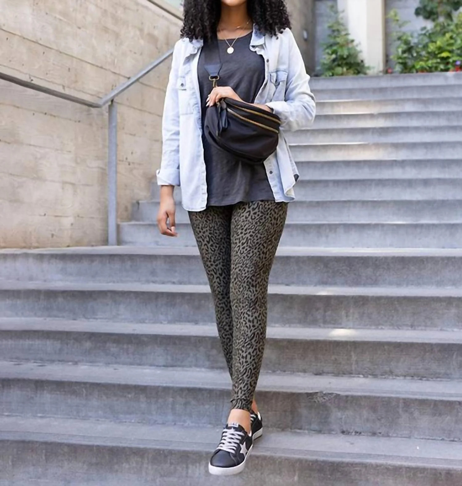 Daily Pocket Leggings In Olive Cheetah | Shop Simon
