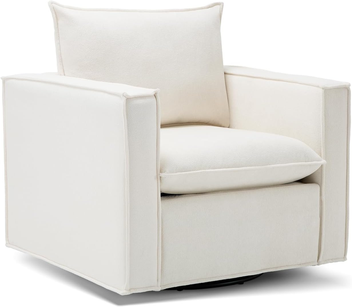 COLAMY Swivel Accent Chair, 34" Upholstered Swivel Chair for Living Room, Modern Swivel Sofa Arm ... | Amazon (US)