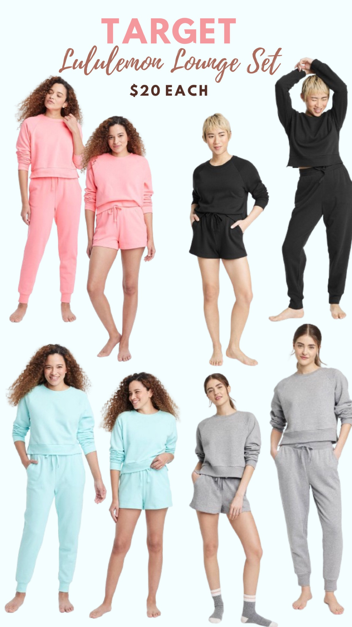 Target loungewear sets 💞 perfect for spring & summer 💛
Target finds, target loungewear sets, target fashion, spring outfits, travel outfit, summer outfit, comfy look, casual look. 

#LTKSeasonal #LTKxTarget #LTKstyletip