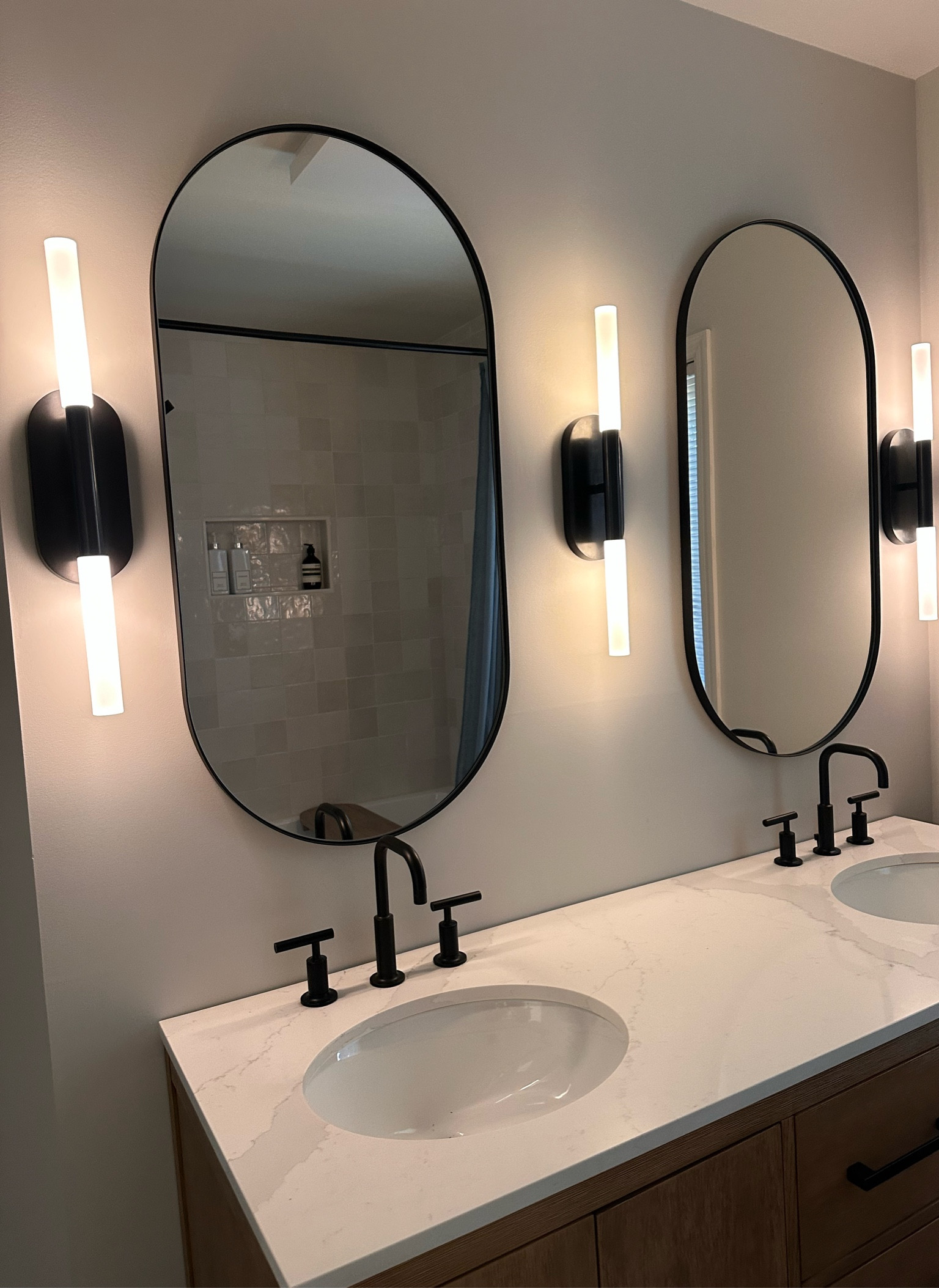 Bathroom vanity update! We just need to add the bath trim and this project is complete! 

Wayfair, purist, visual comfort, sconces, inspiration, Amazon 

#LTKHome #LTKSaleAlert #LTKFamily