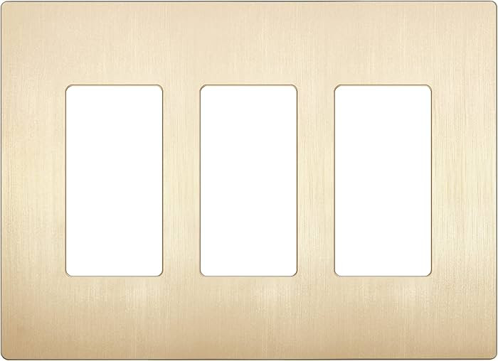 LIDER Brushed Finish Decorator Switch Cover, Screwless Wall Plate, Mid-Size 3-Gang 4.88" x 6.77",... | Amazon (US)