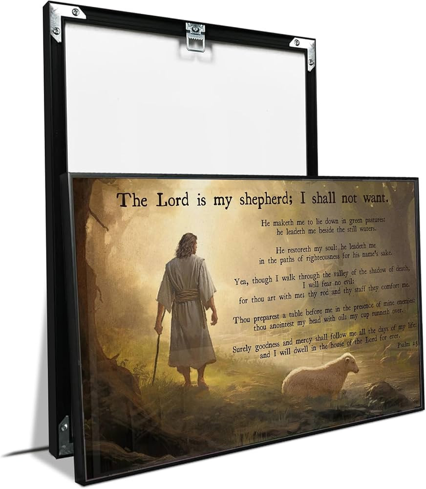 XWNLTEPK Psalm 23 Art Canvas Wall Art Christian Gifts Bible Art Vintage Canvas Art Christian Home... | Amazon (US)