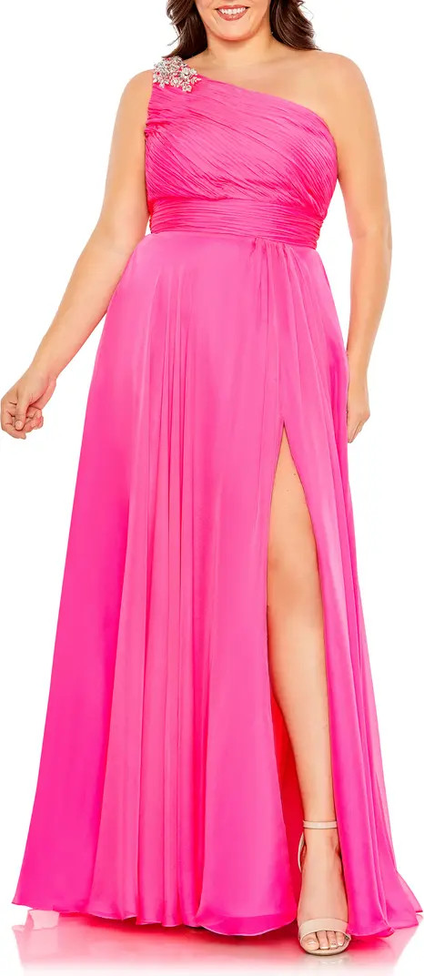 FABULOUSS BY MAC DUGGAL Embellished One-Shoulder Chiffon Gown | Nordstrom | Nordstrom