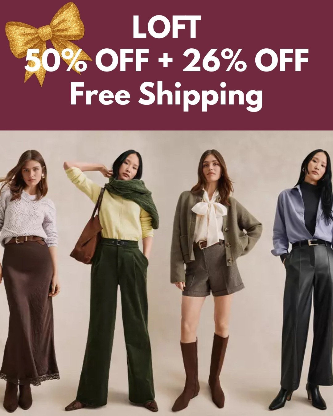 SALE at LOFT ‼️ SAVE 50% OFF Site Wide and an additional 26% OFF!! 🛍️  FREE SHIPPING on every order!!  Click any product photo to Shop + SAVE!! Would be so appreciated 😍 

Workwear - Date Night - Office Outfit - Seasonal- Shoe Crush - Resort Wear - Dress - Dinner Date 
- Travel - Boots - Cowboy 🤠 Western Wear - Business Casual- Lounge Sets - Pajamas- - Jackets - Denim Dress - Wedding Guest Dress - Holiday Outfit - Gift Guide - Loft - SALE ALERT 

#liketkit #LTKgrwm #LTKdayinmylife #LTKootd #LTKHoliday #LTKgrwm 

Follow my LTK @fashionistanyc on the @shop.LTK app to view this post and get my exclusive app-only content!

#liketkit #LTKFindsUnder50 #LTKTravel #LTKSaleAlert #LTKWorkwear #LTKPetite #LTKSeasonal #LTKFindsUnder100
@shop.ltk
https://liketk.it/5J8mt