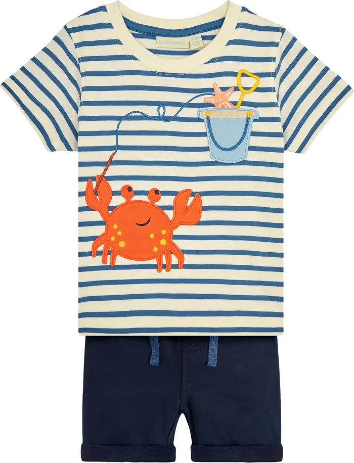 Crab Appliqué T-Shirt & Shorts Set | Nordstrom