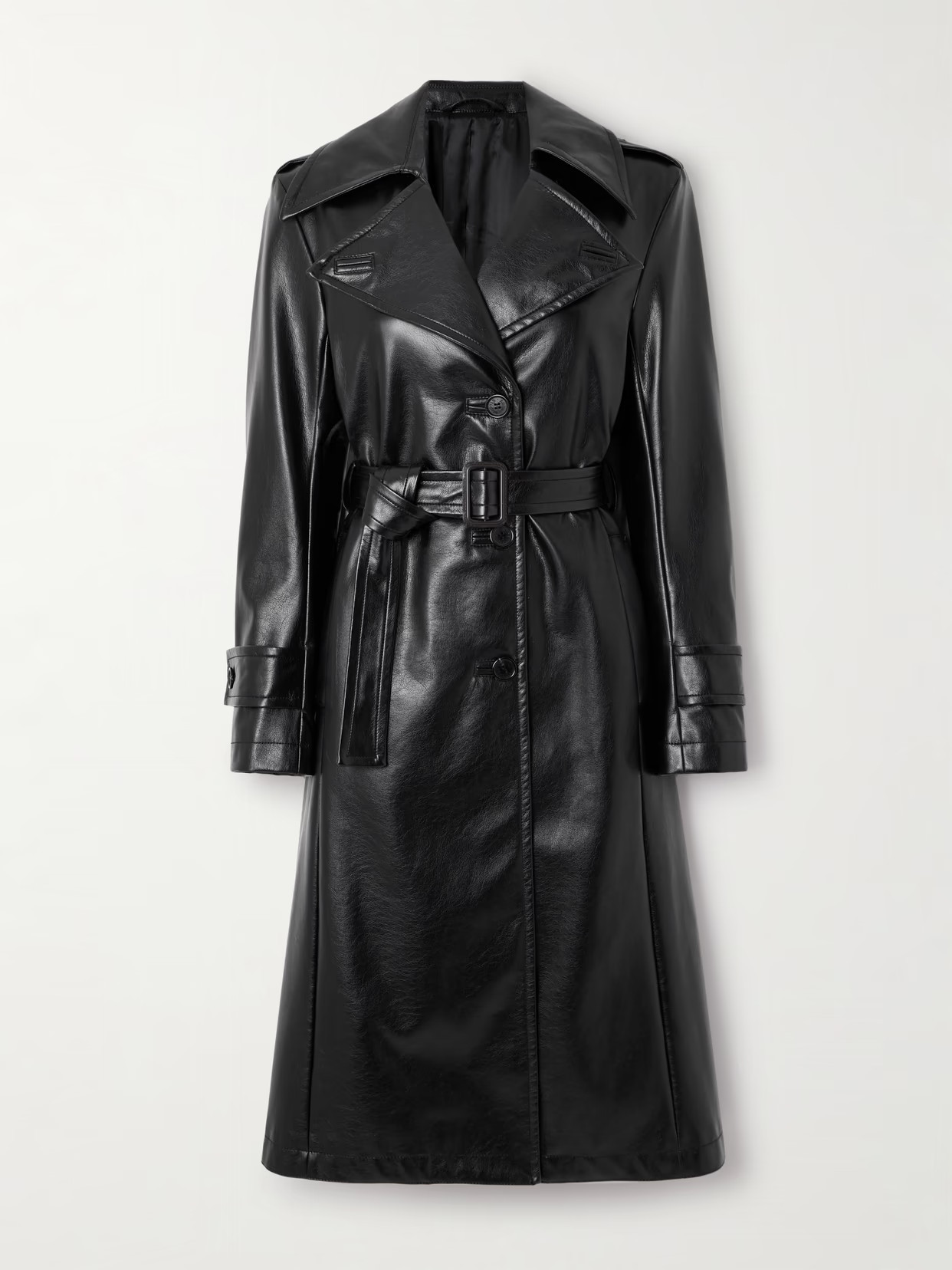 Acne Studios - Belted Trench Coat - Black | NET-A-PORTER (UK & EU)