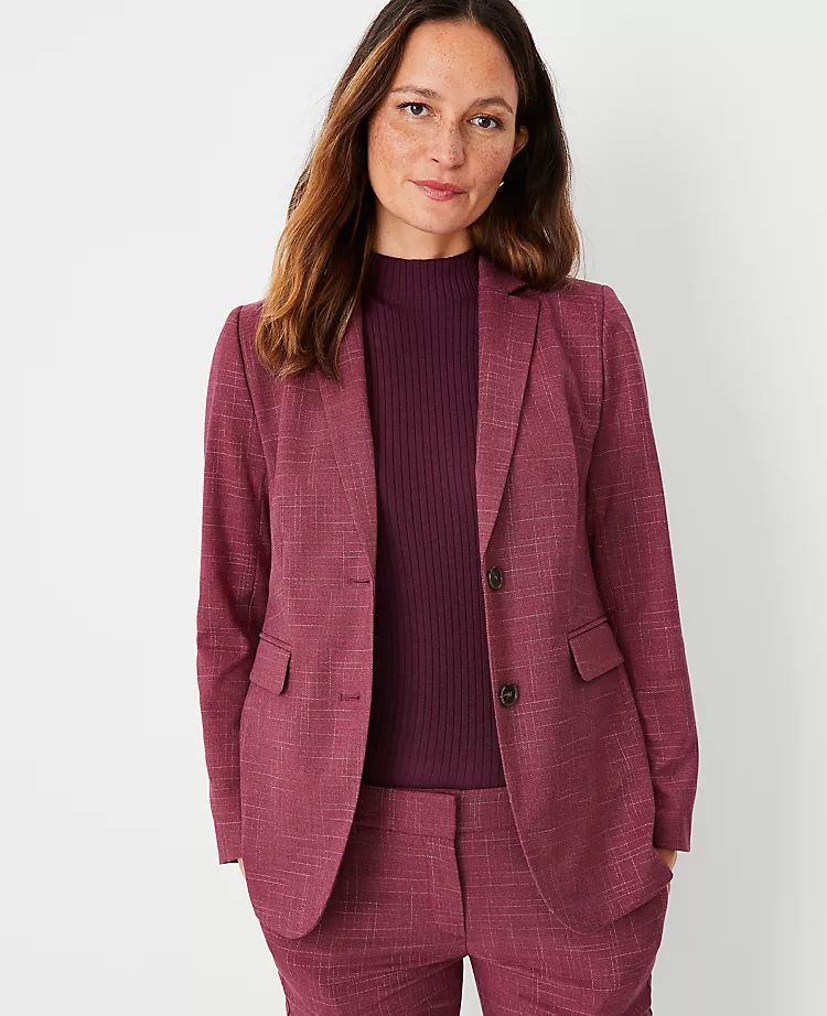 The Notched Two Button Blazer in Cross Weave | Ann Taylor (US)