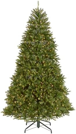 National Tree Company Pre-Lit Artificial Full Christmas Tree, Green, Dunhill Fir, White Lights, I... | Amazon (US)