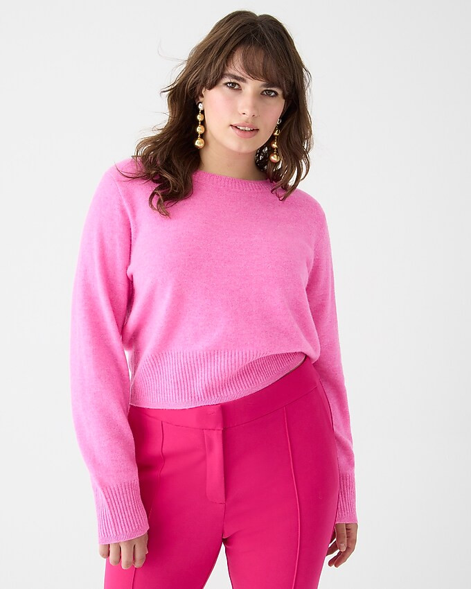 Cropped cashmere crewneck sweater | J. Crew US