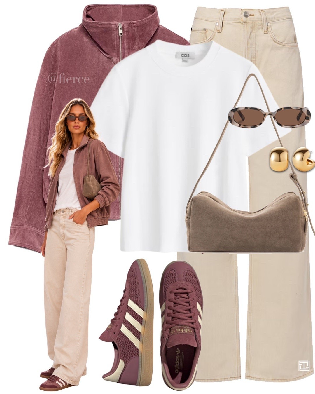 Cream jeans pink suede jacket pink adidas spezial sneakers taupe suede bag

#LTKuk #LTKeurope #LTKautumn