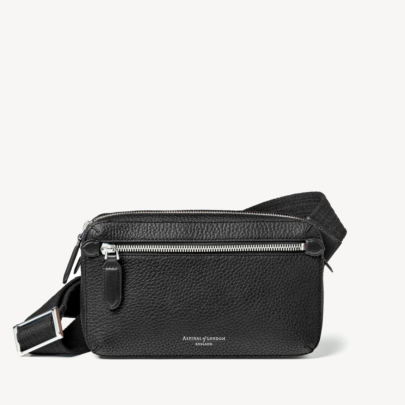 Reporter Compact Crossbody Bag
        Black Pebble | Aspinal of London