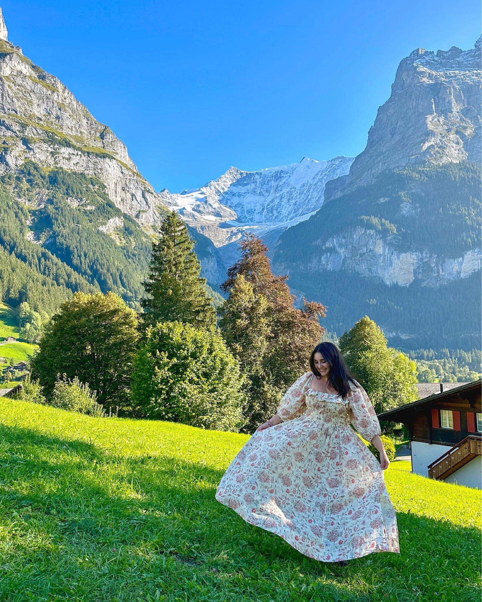 the perfect dress for frolicking the Swiss alps