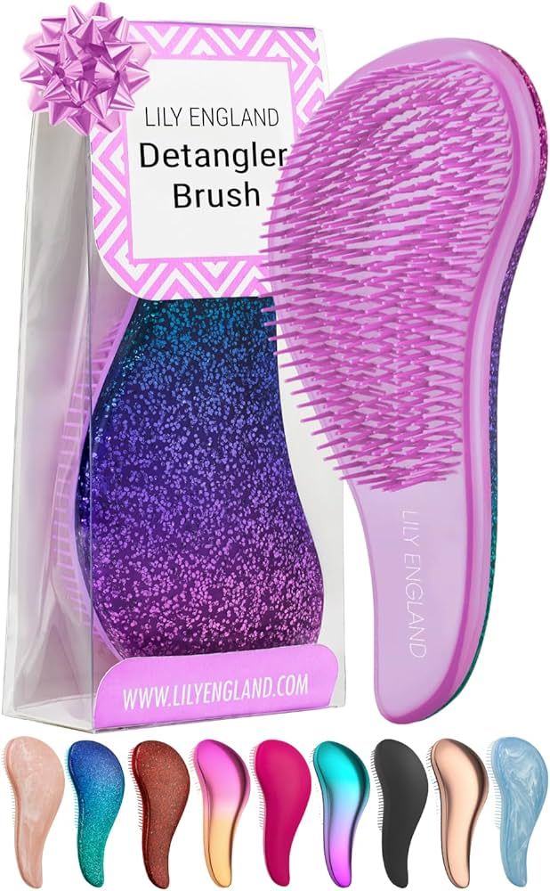 Detangler Brush for Thick Hair, Curly, Straight & Natural Hair - Gentle Detangling Hair Brush for... | Amazon (US)