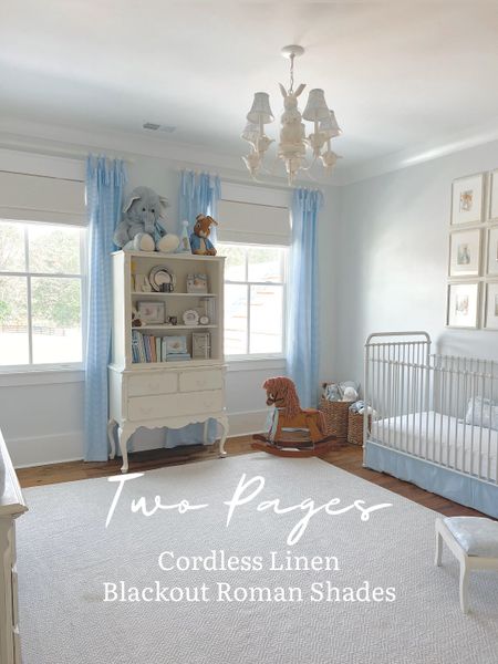 Budget friendly cordless linen roman shades Amazon nursery decor  
**Use code: CASEYHOME for a discount! 
@twopagescurtains 
@twopages

#LTKbaby #LTKhome #LTKsalealert