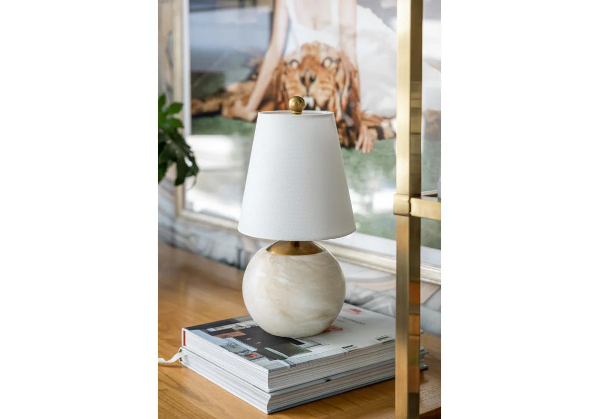 PENNY LAMP | Alabaster | Alice Lane Home Collection