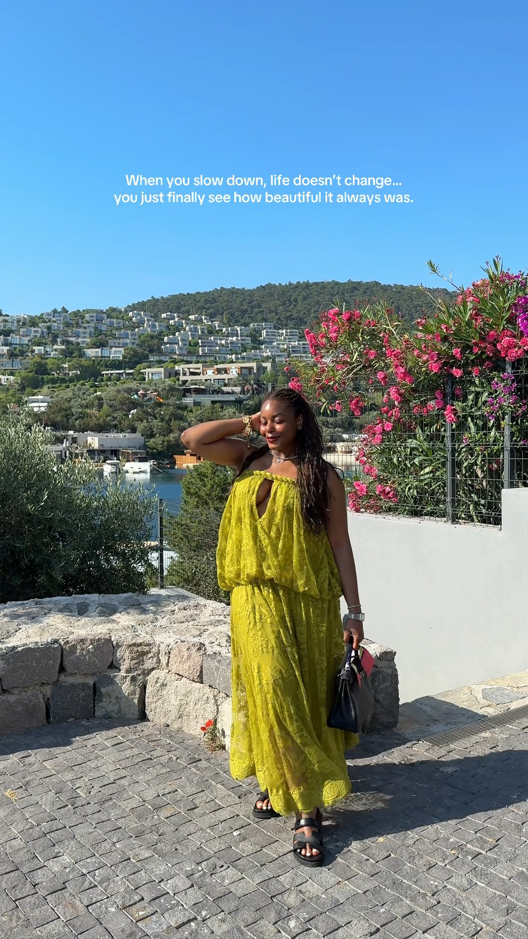 Happiest when I am on vacation! Wearing the most stunning chartreuse green dress from Zimmermann that’s perfect for your European summer vacation wardrobe. Styled with Steve Madden sandals .. For more links to wedding guest dress summer, summer dresses, summer outfits, country concert outfits, concert outfits, business casual workwear, vacation outfits beach, bathing suits, travel outfits, follow me on LTK! ✨

#LTKsummer #LTKdresses #LTKtravel