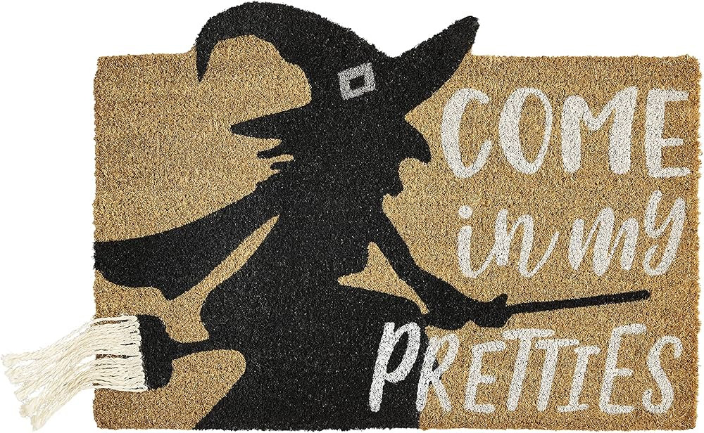 Mud Pie Halloween Witch Doormat, 19.75" x 28", Come in My Pretties | Amazon (US)