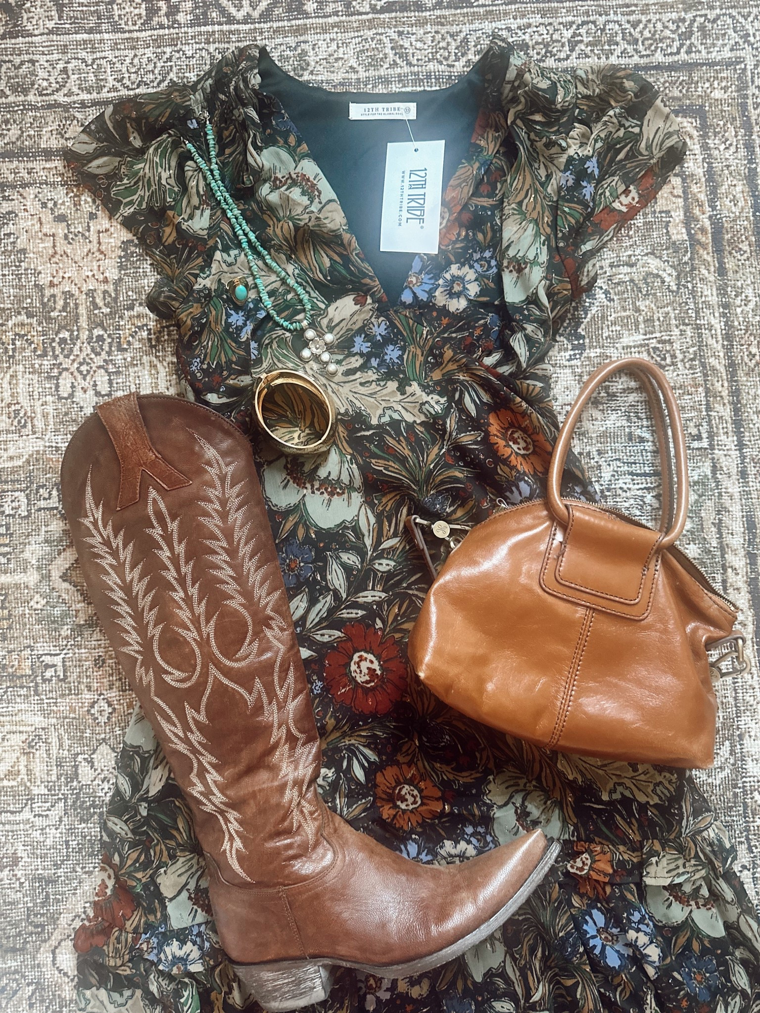 #ad Looking for family photo outfit inspo or the perfect holiday look? ✨🎄🎁 I am so grateful to be wearing this beautiful floral dress from @shop12thtribe — I grabbed it in an XS for one of our family Christmas gatherings and love how perfectly it works with the bump! So cute, comfortable, and truly a piece you can wear both before and during pregnancy 🤭 dress is on sale too girlies! 

I’m beyond thankful that genuinely loving and supporting my favorite brands has grown into real relationships and opportunities to work together. Feeling very blessed this season 🫶✨

#LTKHoliday #LTKootd