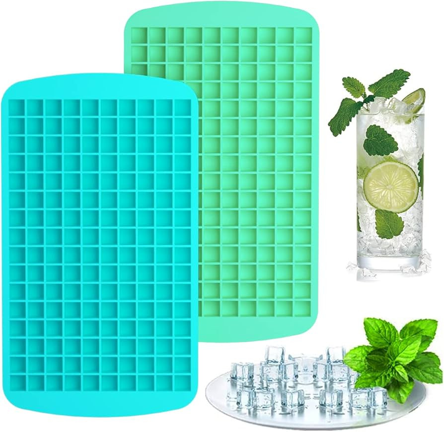 Upgrade Silicone Mini Ice Cube Trays, 2 Pack 320 Small Ice Cube Molds, Easier to Release, Crushed... | Amazon (US)