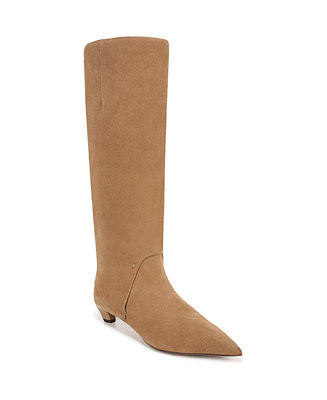 Women's Martin Kitten Heel Pointed Toe Knee High Dress Boots | Macy's
