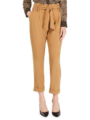 Tapered-Leg Paperbag Pants | The Bay