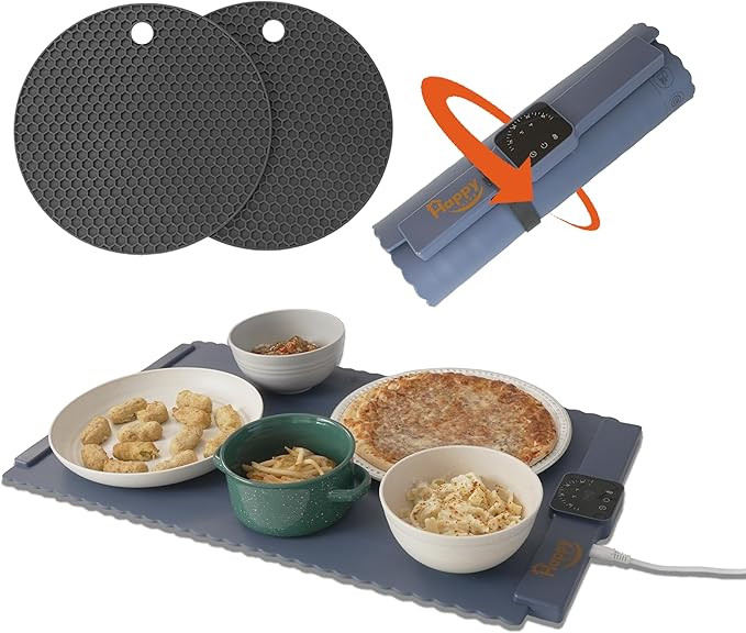 Food Warming Mat - Electric Heating Pad for Keeping Meals Warm - Foldable Mat - Easy to Clean - F... | Amazon (US)