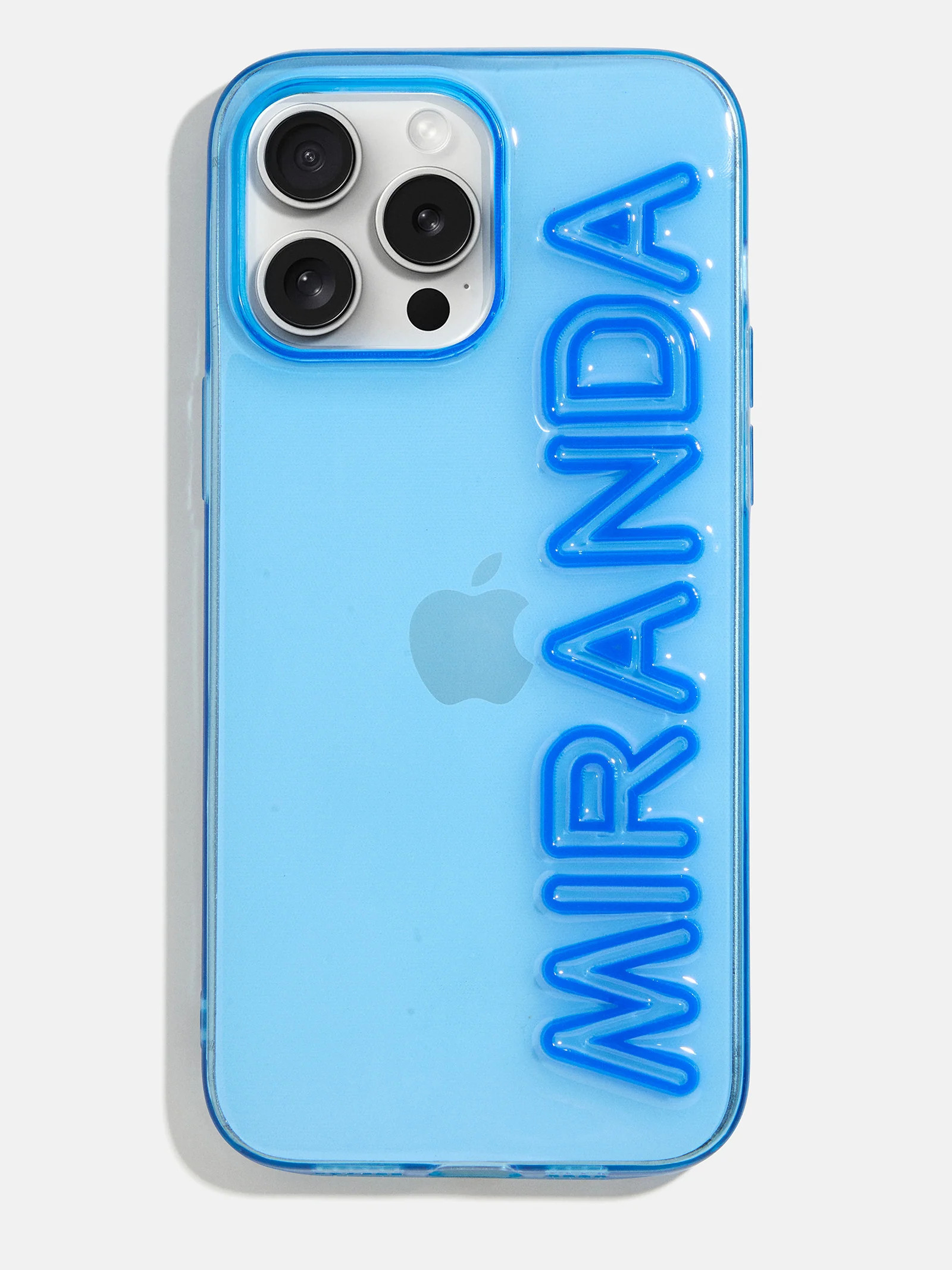 Fine Line Custom iPhone Case - Transparent Blue/Dark Blue | BaubleBar