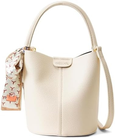 Mini Bucket Bags for Women, Vegan Leather Small Crossbody Purse with Removable Straps Trendy Top ... | Amazon (US)