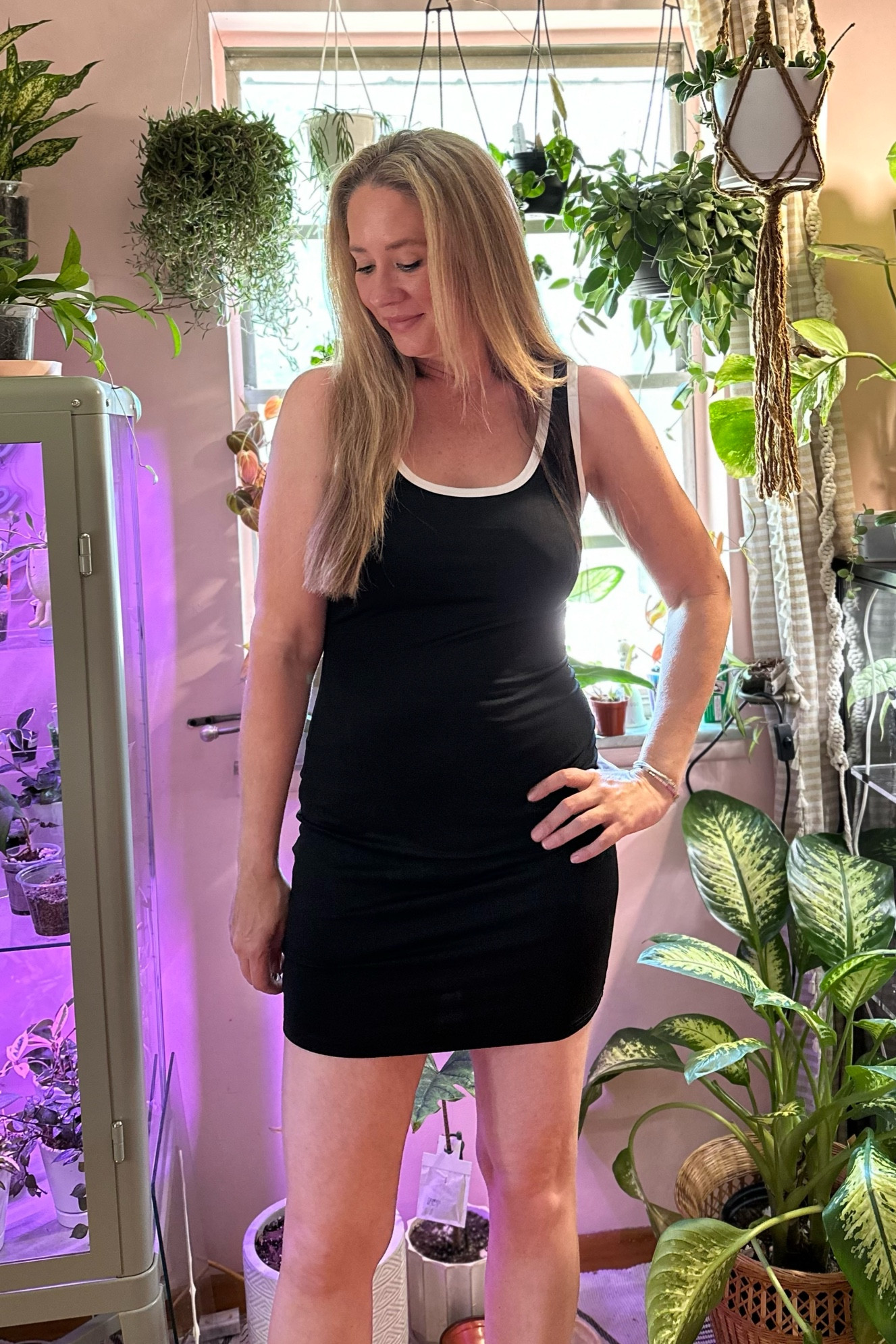 Sporty black dress. Running errands outfit, cute with sneakers  

#LTKfindsunder50 #LTKstyletip #LTKActive