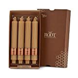 Root Unscented 9-Inch Grecian Collenette Dinner Candles, Raw Beeswax Color, 4-Count Box | Amazon (US)