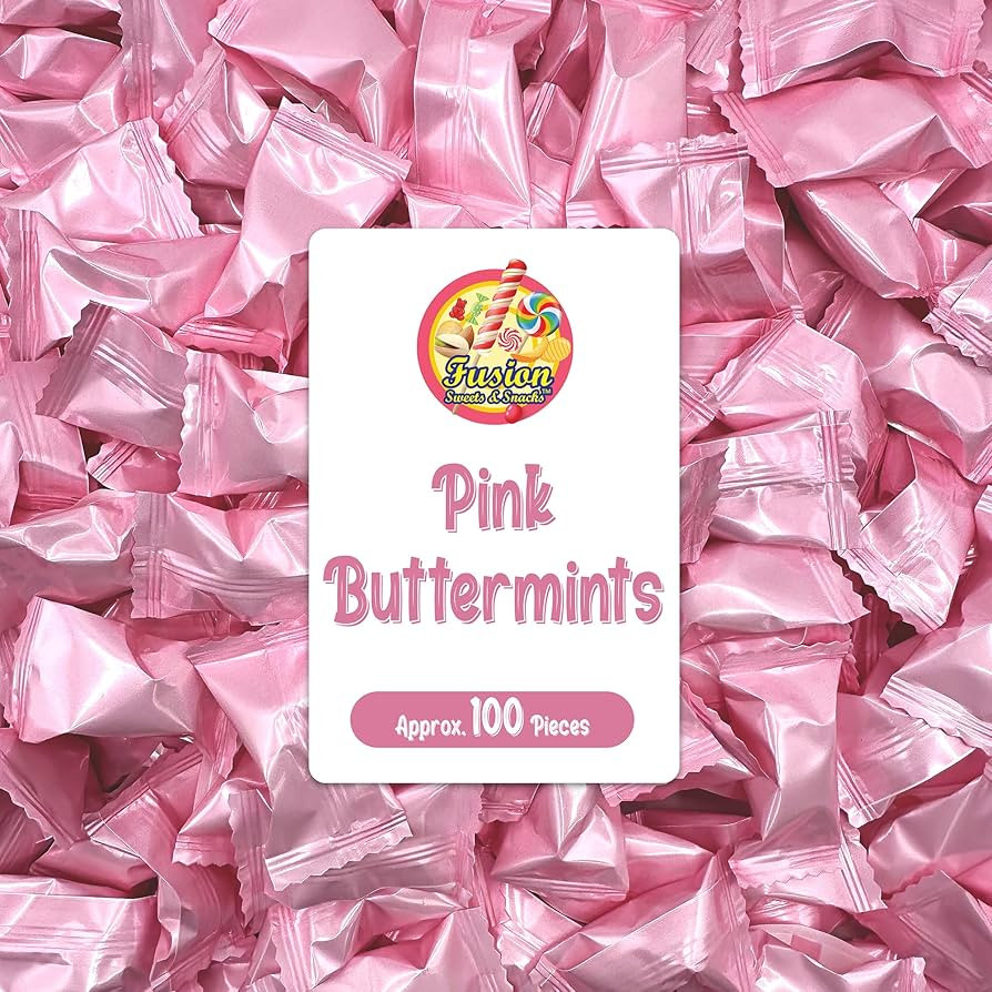 Pink Buttermints - 100 Count - Pink Candy For Baby Shower - Baby Shower Candy - Perfect For Gende... | Amazon (US)