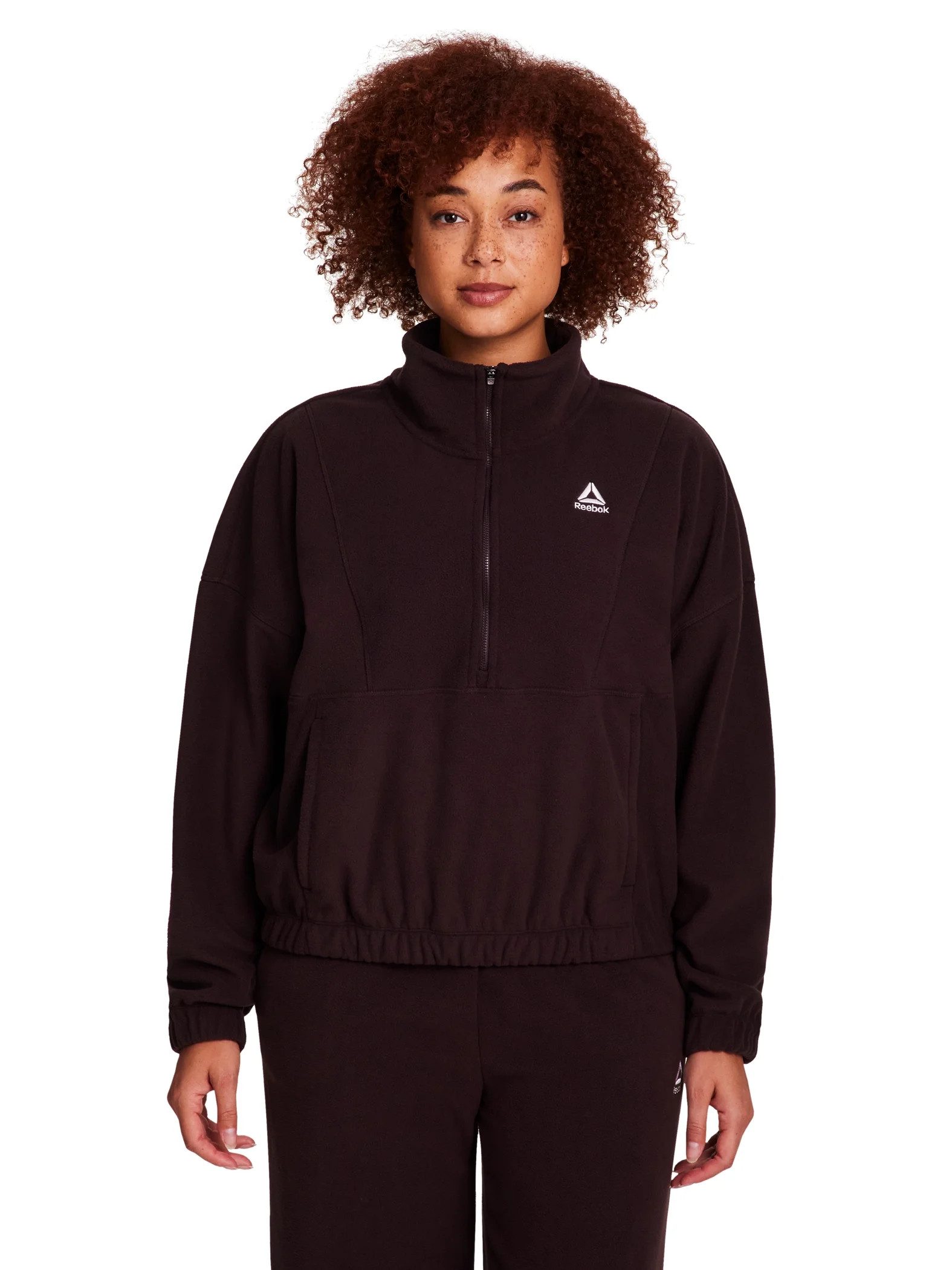 Reebok Women's and Women's Plus Cozy Half Zip Pullover, Sizes XS-4X | Walmart (US)