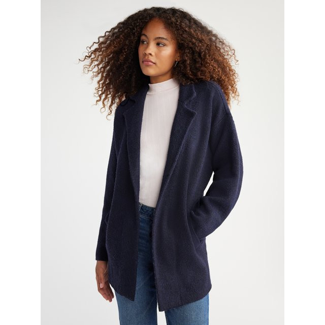 Free Assembly Women's Cocoon Cardigan Sweater, Midweight, Sizes XS-XXXL | Walmart (US)