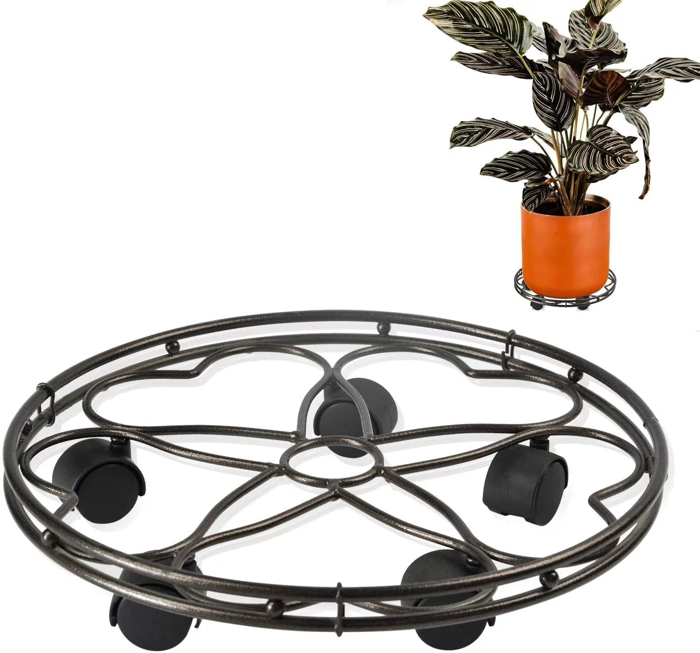CERBIOR Plant Caddy Heavy Duty Metal Plant Stand with Rolling Wheels Indoor Outdoor 180 Lbs Stron... | Walmart (US)