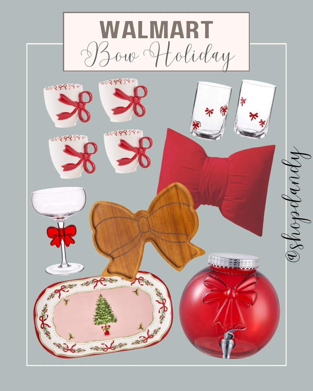 The bow trend is still going strong! Love this fun look for the holidays. All from Walmart!

Christmas decor, Christmas home, Christmas tree, Walmart home, bow

#LTKHoliday #LTKHome #LTKSeasonal