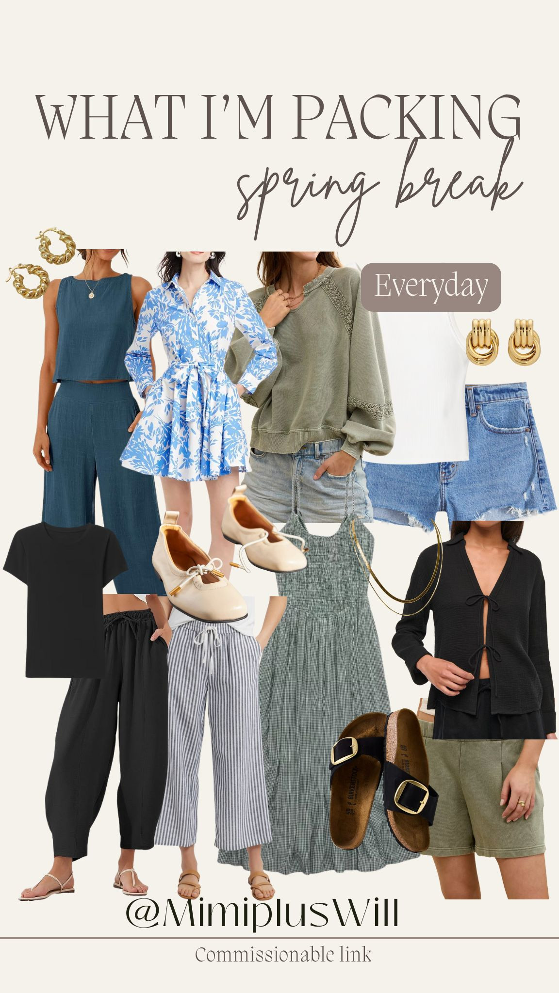 Spring break outfit inspo! 

Blue set size small
Blue floral dress size small
Green sweatshirt size xs (runs big!) 
White tank
Mom shorts in medium wash size 29 
Black tee size small
Black pants size medium 
Striped pants size small petite
Dress Size extra small 
Black tie front top size small 
Green Shorts size medium (tts) 

I'm 5'0" 145 lbs

#LTKTravel #LTKPetite #LTKStyleTip