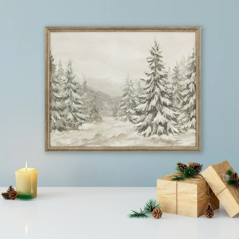 My Texas House Winter Wonderland Framed Holiday Wall Art 20x16 | Walmart (US)